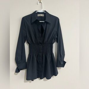 JOUR/NE Peplum Button Down Shirt. Fits size 4-6. Pristine Condition.